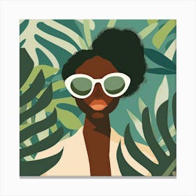 Afro-American Woman In Sunglasses 4 Canvas Print