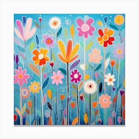 Flowers In The Garden Canvas Print