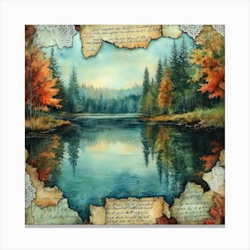 Torn Autumn Teal16 Canvas Print