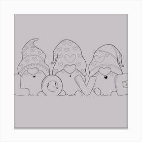 Love Gnomes Canvas Print