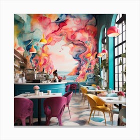 Colorful Dining Room 1 Canvas Print
