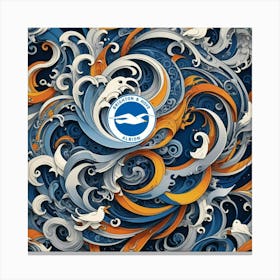 Brighton and Hove Albion Logo Wall Art 8 Canvas Print