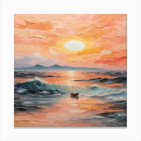 Sunset At The Beach Canvas Print