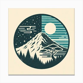 Moon And Mountain Canvas Print