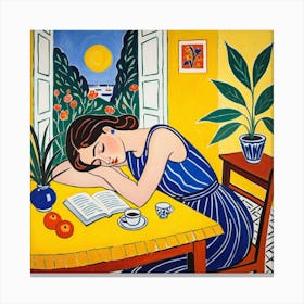 Woman Sleeping 4 Canvas Print