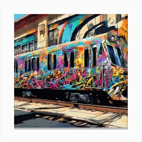 Graffiti Train 1 Canvas Print