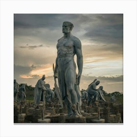 Statues Of War Canvas Print