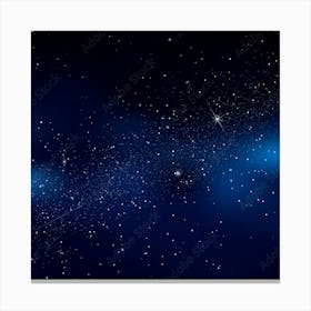 Blue Starry Sky Canvas Print