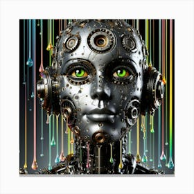 Robot Face 1 Canvas Print