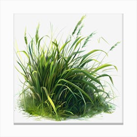 Watercolor-Spring-Grass-Clipart.17 Canvas Print