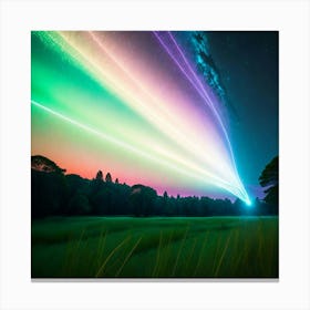 Rainbow Lights In The Sky Canvas Print
