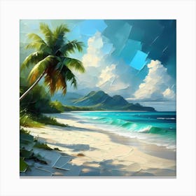 Beach Painting 1 Canvas Print