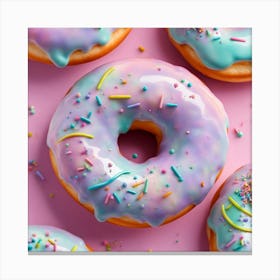 Donuts With Sprinkles Canvas Print