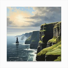 The Cliffs Of Moher Ireland Art Print 3 Canvas Print