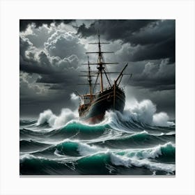 Riding the Waves, Soaring Above Canvas Print