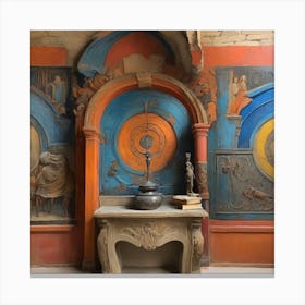 Room With A Clock (wall art) Canvas Print