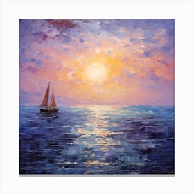 Monet's Seawater Poetry Canvas Print