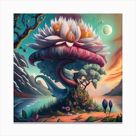 Mushroom In The Sky Canvas Print