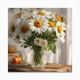 Daisies In A Vase 1 Canvas Print