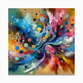 Abstract modernist colorful blots 6 Canvas Print