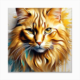 Cat Painting 9 Canvas Print