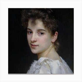 Portrait Of A Young Woman Canvas Print