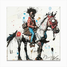 Boy On A Horse Canvas Print