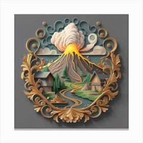 Paper Art 3d Cut Art Canvas Print