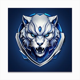 Wolf Mascot Logo Canvas Print