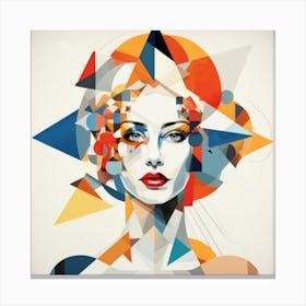 Abstract Geometrical Swedish Woman 03 Canvas Print