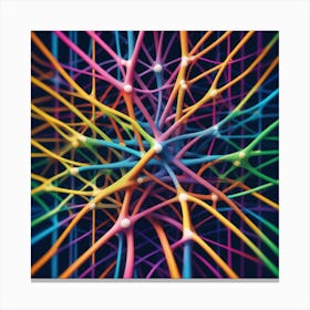 Colorful Neural Network 3 Canvas Print