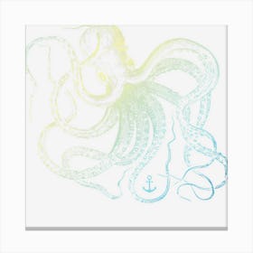 Octopus Cool Vintage Marine Biologist Ocean Sea Life 3 Canvas Print