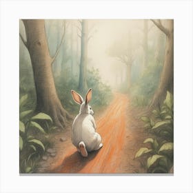 Rabbit In The Woods 8 Canvas Print