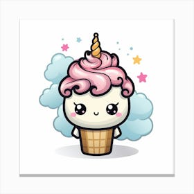 Kawaii Unicorn 19 Canvas Print