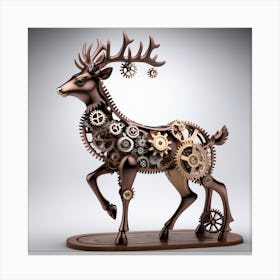 Steampunk Deer Canvas Print