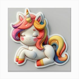 Unicorn Sticker 91 Canvas Print