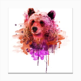 Grizzly Bear Painting Canvas Print