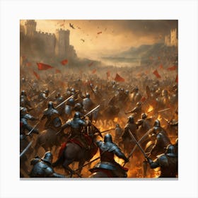 Battle Of The Knights Canvas Print