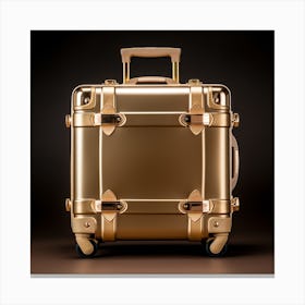 Gold Suitcase 3 Canvas Print