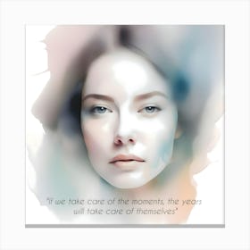 Inspirational Quotes (14) Woman's Face Canvas Print