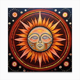 Sun Face Canvas Print