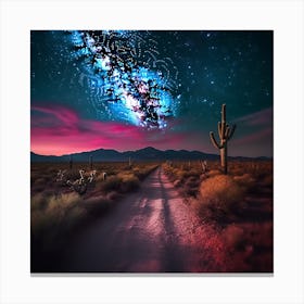 Galaxy In The Desert Canvas Print