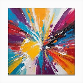Merging Abstract Painting Canvas Print