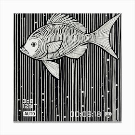 Drawing Of A Fish Canvas Print