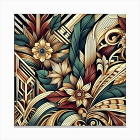 Abstract Floral Pattern 1 Canvas Print