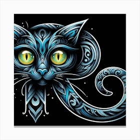 Cat blue 1 Canvas Print