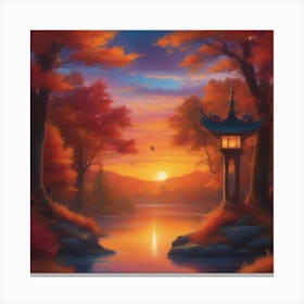 Asian Sunset Canvas Print