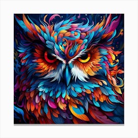 Colorful Owl 4 Canvas Print