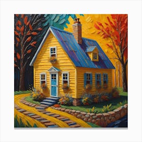 Yellow Country House Canvas Print