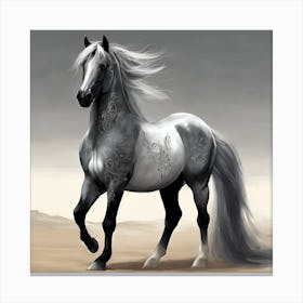 Horse In The Desert Canvas Print